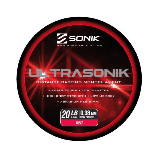 Sonik Ultrasonik Monofilamento Rojo 0.38mm 820m 3 Sonik Ultrasonik Monofilamento Rojo 0.38mm 820m