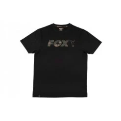 Fox Camiseta Negra Con Estampado De Camuflaje En El Pecho