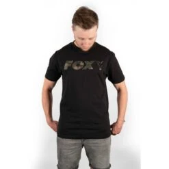 Fox Camiseta Negra Con Estampado De Camuflaje En El Pecho -DYNAMITE BAITS Tienda de ventas Fox20Black20Camo20Chest20Print20T Shirt1 550x550h