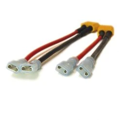 Jarocells XT60 Macho A Conector De Hoja De 6,3 Mm Hembra 14AWG