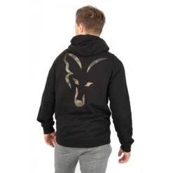 Sudadera Con Capucha Y Cremallera Ligera Fox Negro/Camuflaje 6 Sudadera Con Capucha Y Cremallera Ligera Fox Negro/Camuflaje -DYNAMITE BAITS Tienda de ventas cfx134 139 fox lightweight black camo print zip hoodie back 550x550h